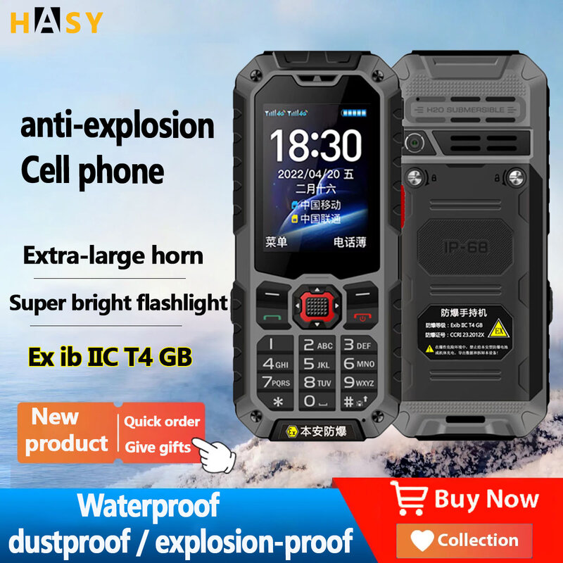 HASY-Explosion écologique pour téléphone portable S9 4G, appareil avec chargeur, IP68, 4G, persévérance, 3000mAh, résistance, touristes