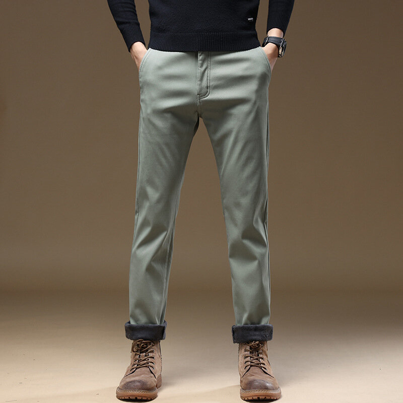 الرجال سميكة المخملية Trousers غير رسمية ، فضفاض السراويل سميكة ، حجم كبير ، الخريف ، الشتاء ، 44 ، 46