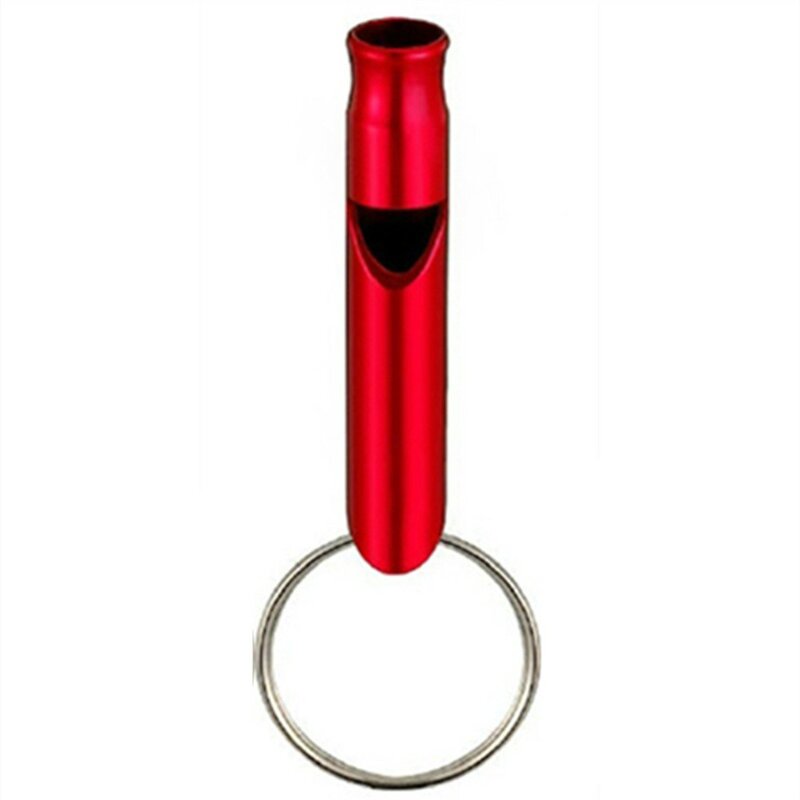 Hiking Keychain Whistle Outdoor 1pc Training 45*8mm Aluminum Alloy Helper Survival For Birds For Training Pets
