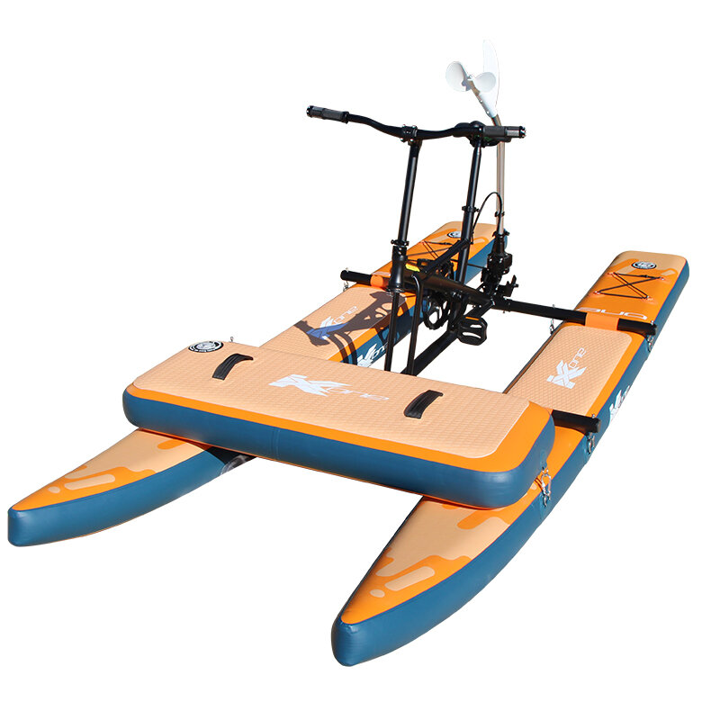 Bicicleta de agua inflable para 2 adultos, bicicleta de agua flotante para exteriores, color naranja, gran oferta, 2023