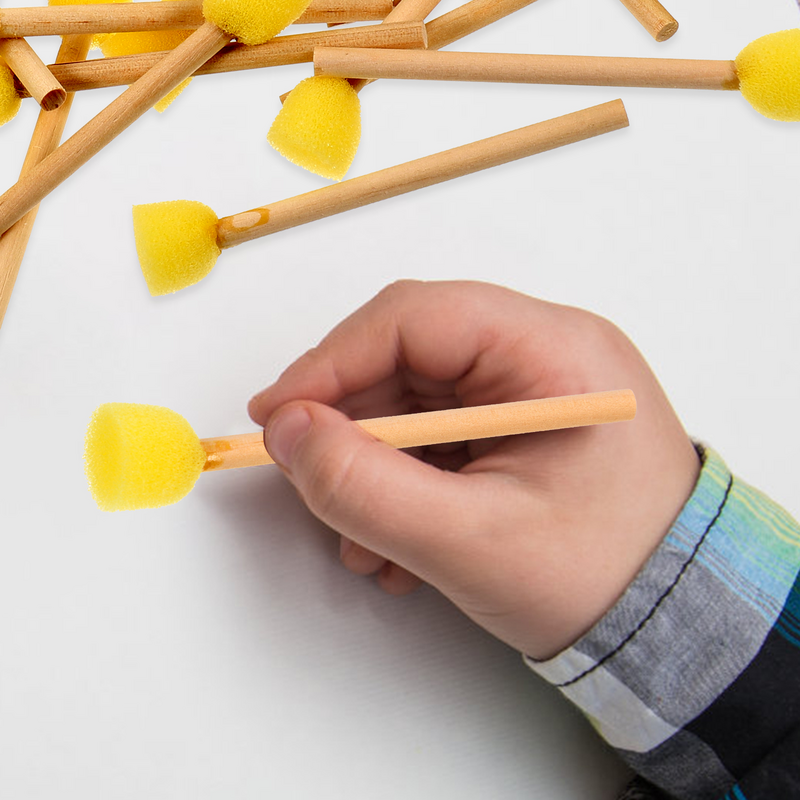 Escovas de esponja redonda para pintura, DIY Paint Brushes, School Kids Home