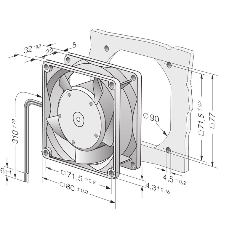Ventilateur de refroidissement ORIGINAL, neuf, 8312GM 8312 GM DC 12V, 80x80x32mm