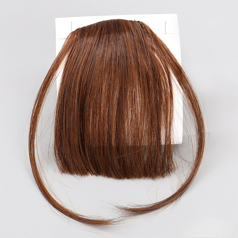 Wig sintetis poni palsu wanita, rambut palsu pendek Natural, ekstensi tepi untuk pakaian sehari-hari