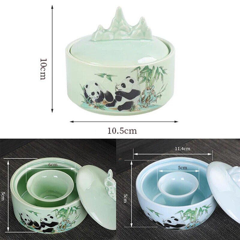 2024 Ceramic Ink Pool Table with Cover Cartridge Bowl Plate Supplies Pen Holder Multifunctional Study Four Treasures Calligraphy