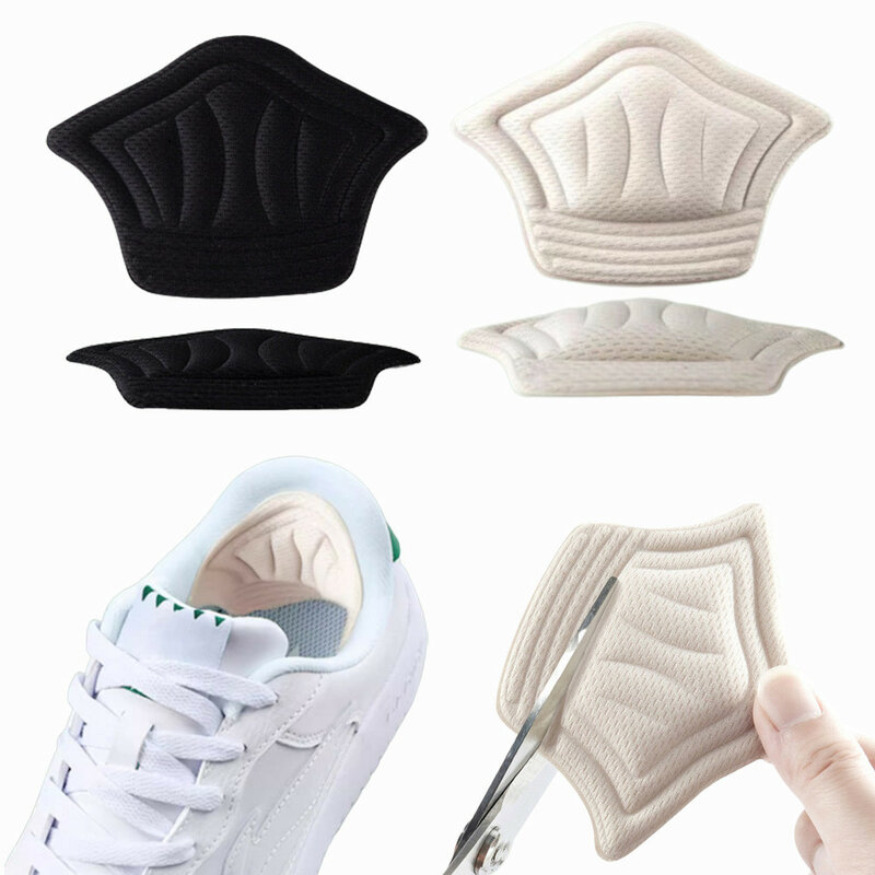 Adesivos de salto para calçados esportivos, tamanho ajustável, almofada antidesgaste dos pés, adesivo traseiro, palmilhas de salto mais grossas, adesivo protetor, 1 par