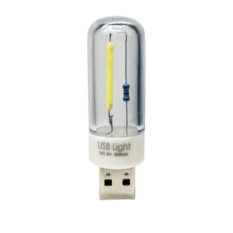 Luz de noche LED USB, lámpara de Camping, filamento, iluminación portátil, carga USB, Bombilla de energía móvil, 5V