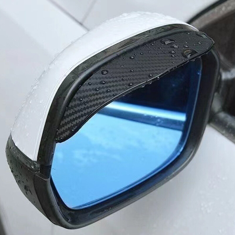 2 Stuks Auto Zijspiegel Waterdichte Zonneklep Regen Wenkbrauw Auto Achteraanzicht Regenscherm Flexibele Beschermer Voor Auto Suv