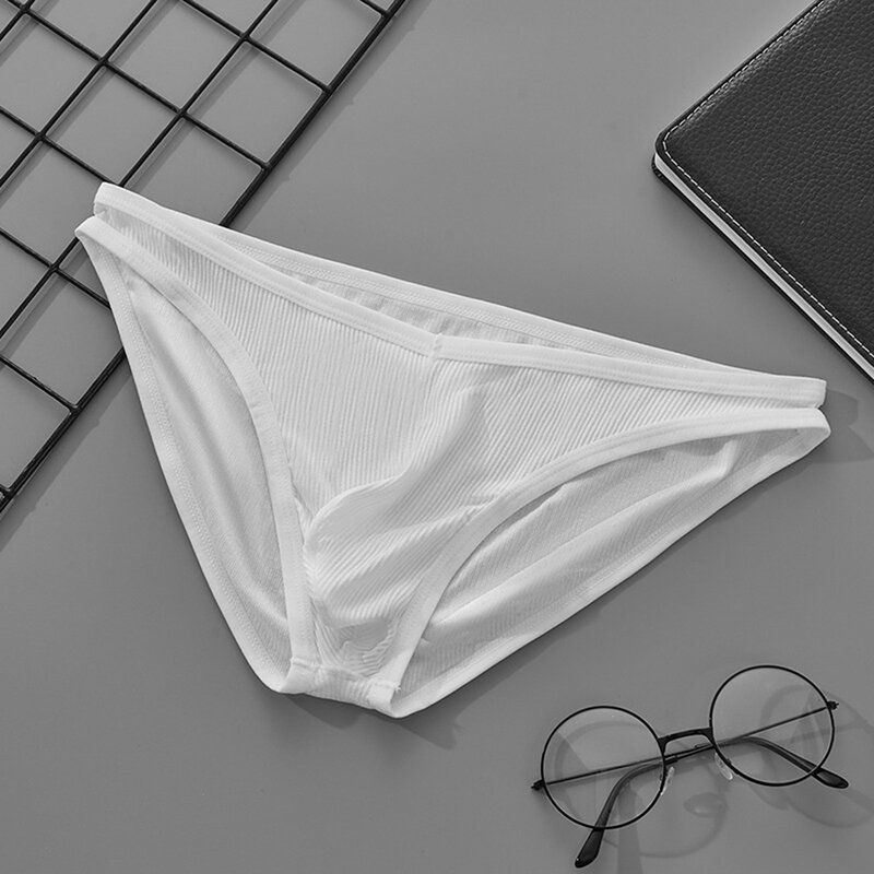 New Men Briefs Low Waist Sports Comfortable U-Convex Pouch Briefs Lingerie Underwear Solid Color Male Panties Shorts