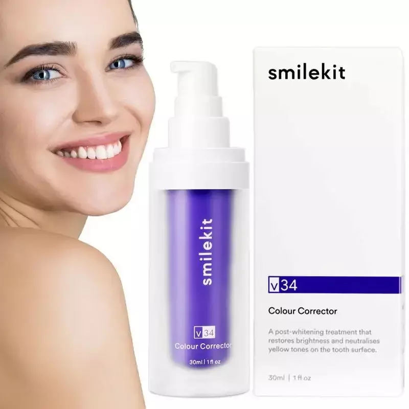 Smilekit-歯のホワイトニング歯磨き粉,汚れを取り除き,息のケア,30ml,v34