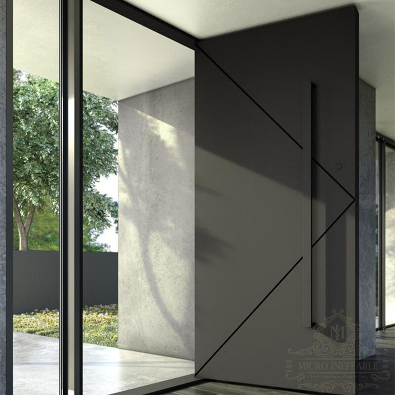 Commercial Residential Stainless Steel Entrance Main Soundproof Exterior Door Front Pivot Door