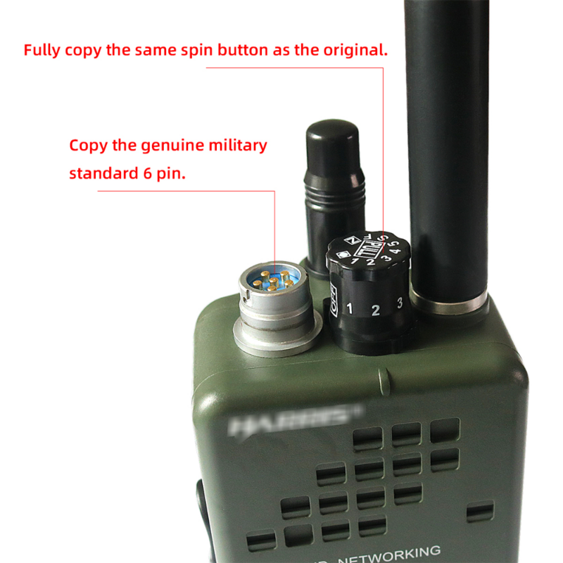 Modèle de cas de radiocommunication militaire de Hearangel Dulan/PRC-152 Harris, PRC virtuel 152, modèle d'interphone non fonctionnel