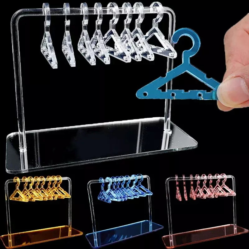 8 pçs cabides criativo brinco expositor organizador de acrílico transparente vitrine orelha parafuso prisioneiro cabide forma mesa rack armazenamento jóias