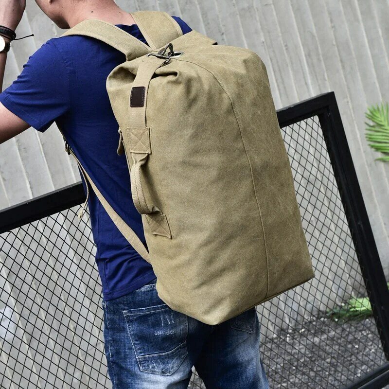 Large Outdoor Travel Bag Wholesale Durable Canvas Outdoor Travel Duffels Backpack Cool Men's Waterproof Travel Bag