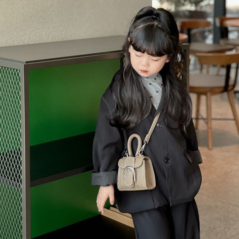 Tas selempang bahu anak perempuan, tas selempang tekstur portabel tren baru 2023