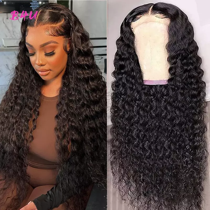 Deep Wave Lace Front Wigs Human Hair 13x4 13x6 HD Lace Frontal Wigs Water Curly Wave Wig For Women Wet Wavy 4x4 Lace Closure Wig