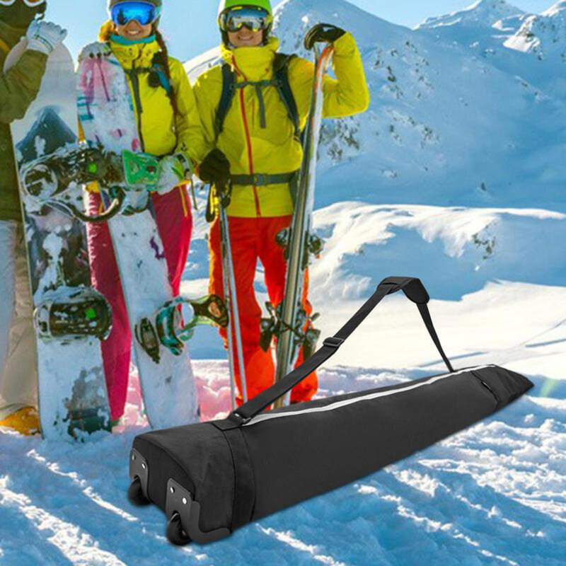 Saco de armazenamento com rodas para snowboard, grande capacidade Saco de Mão Oxford para Ski Board, acessório desportivo ao ar livre, 194cm