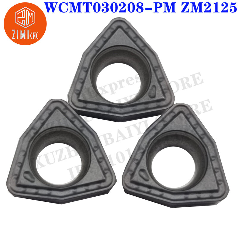 WCMT030208-PM ZM2125 WCMT030208-PM Carbide U Drill Inserts Indexable Turning Tool Cutter Lathe CNC tool metal lathe cutting tool