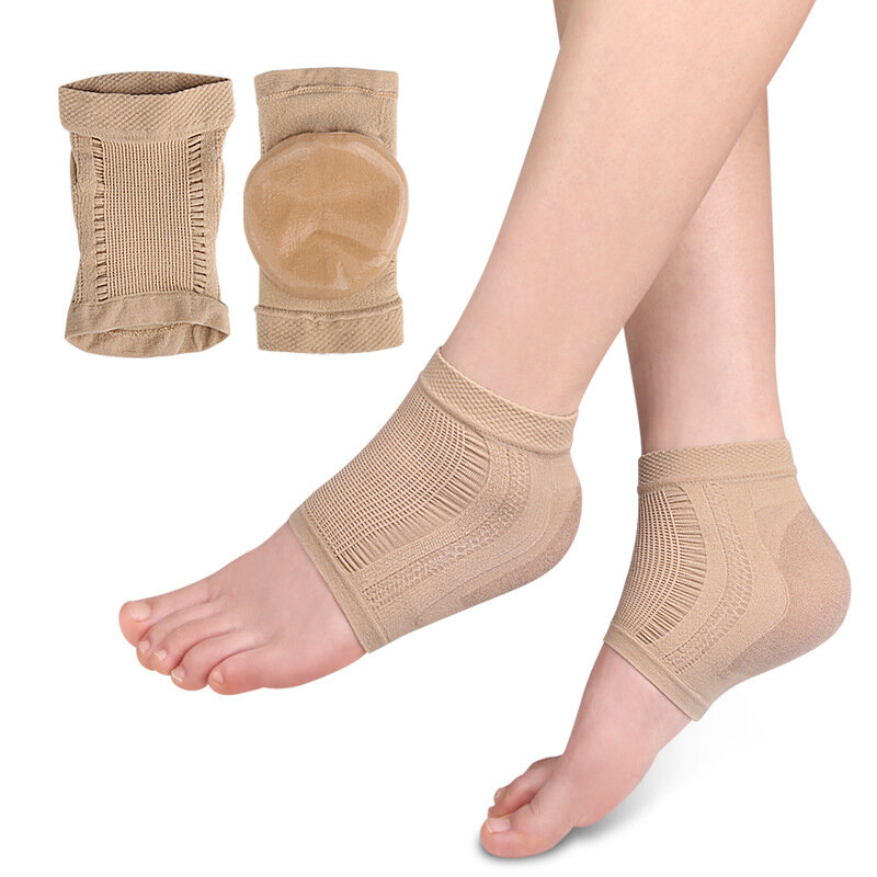 Gel Silicone Heel Protector Sleeve, calcanhar Pads, pele dura, cuidados com os pés, pés secos, Spa Gel Meias, evitar rachado, meia-jarda Sock