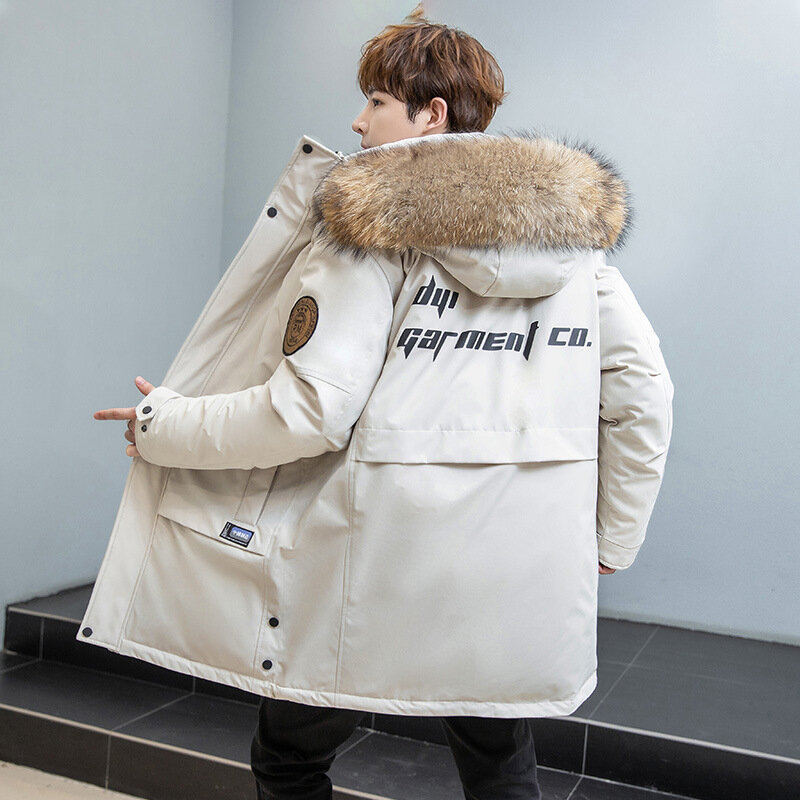 Parka à capuche longue et épaisse pour homme, manteau classique coupe-vent à la mode, nouvelle collection hiver 2023