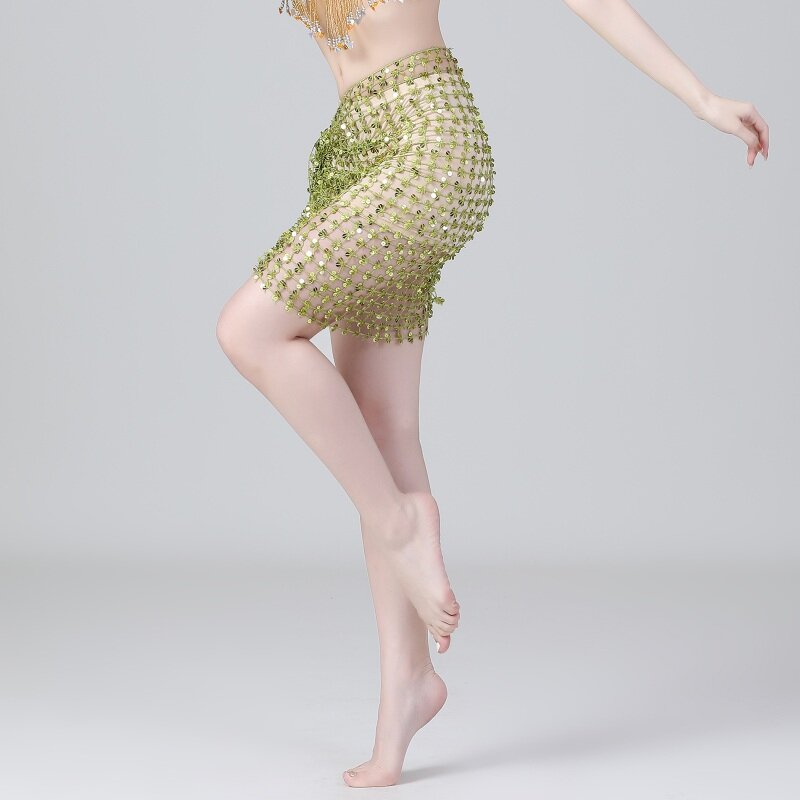 Sciarpa in vita foulard catena da ballo vita cava paillettes squisite sciarpa all'anca da donna Performance copertura in vita accessorio per danza del ventre