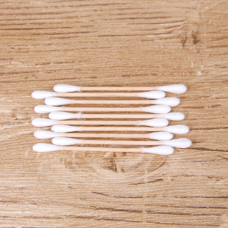 500pcs Cotton Swabs Double Round Tips Cotton Buds Multipurpose Swabs for Makeup Ear Clean Tools White