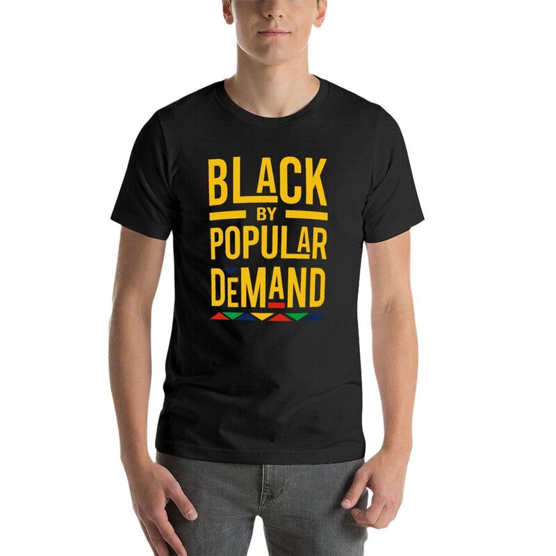 T-shirt uni vintage pour homme, noir par demande populaire