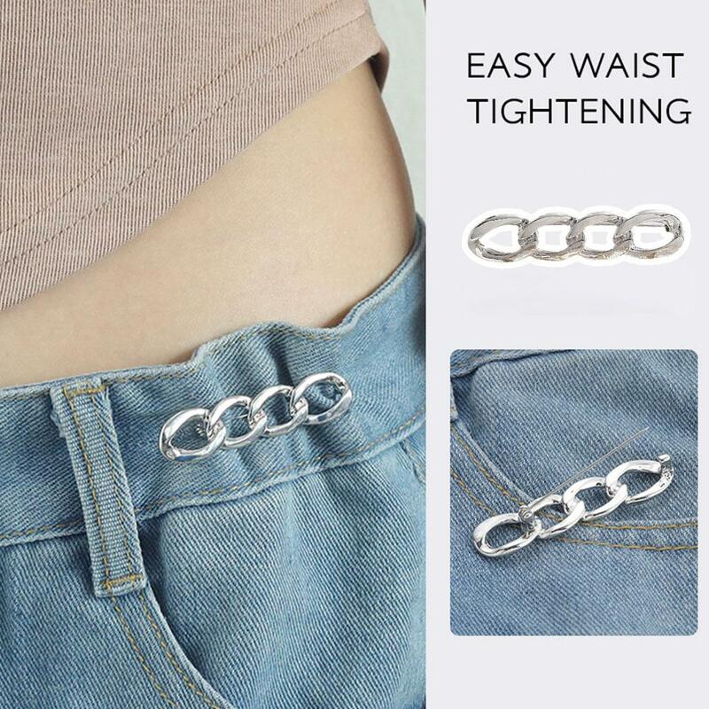 Detachable Metal Pins Fastener Pants Pin Retractable Button Sewing-free Buckles For Jeans Perfect Fit Reduce Waist G9a1