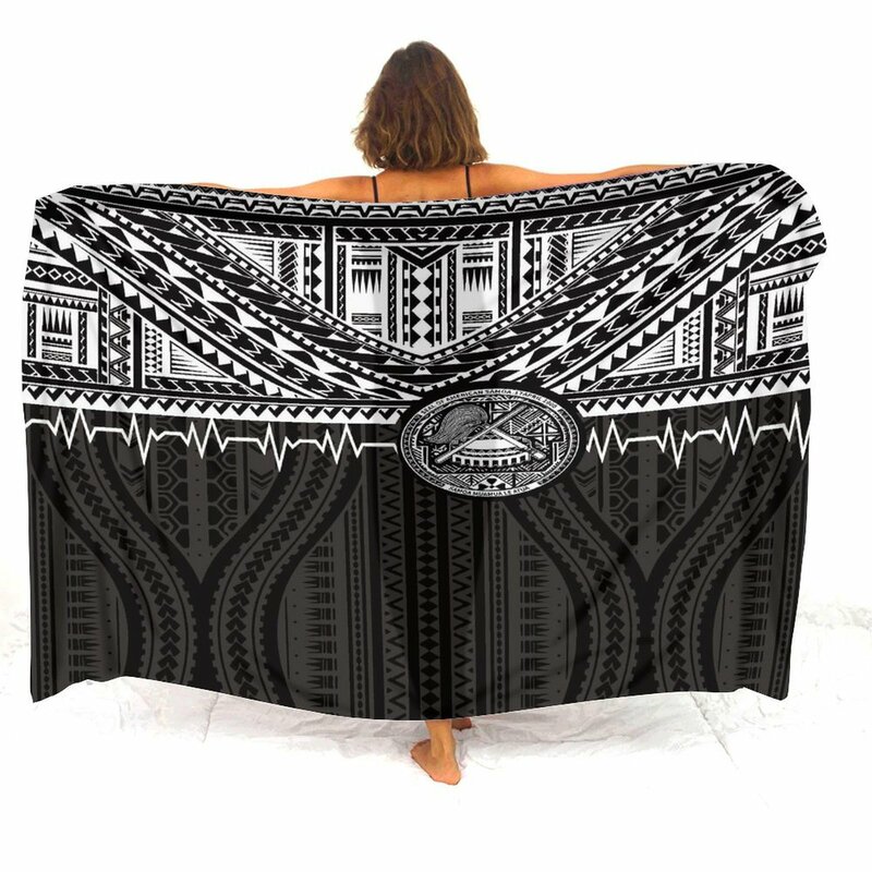 Dames Sarong Zachte En Comfortabele Zomer Exclusieve Custom Polynesische Print Sarong Tribale Etnische Stijl Jas Winddichte Cape