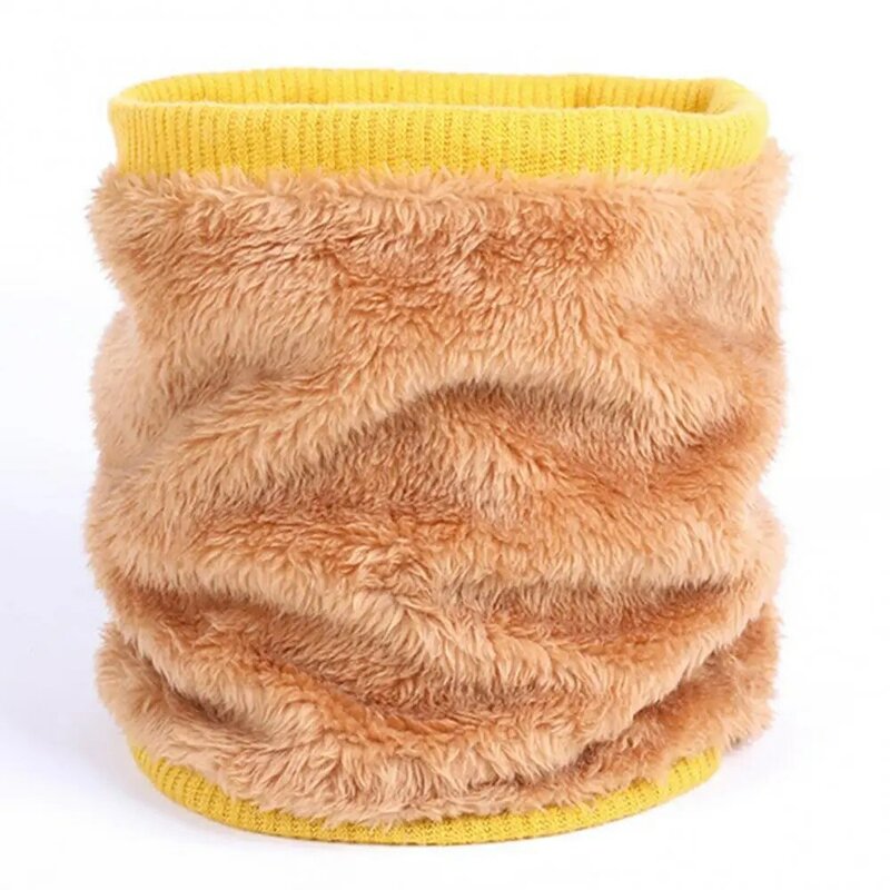여성용 두꺼운 이중 레이어 장갑, 따뜻한 통기성 야외 뜨게 스카프, 단색 목걸이, 겨울