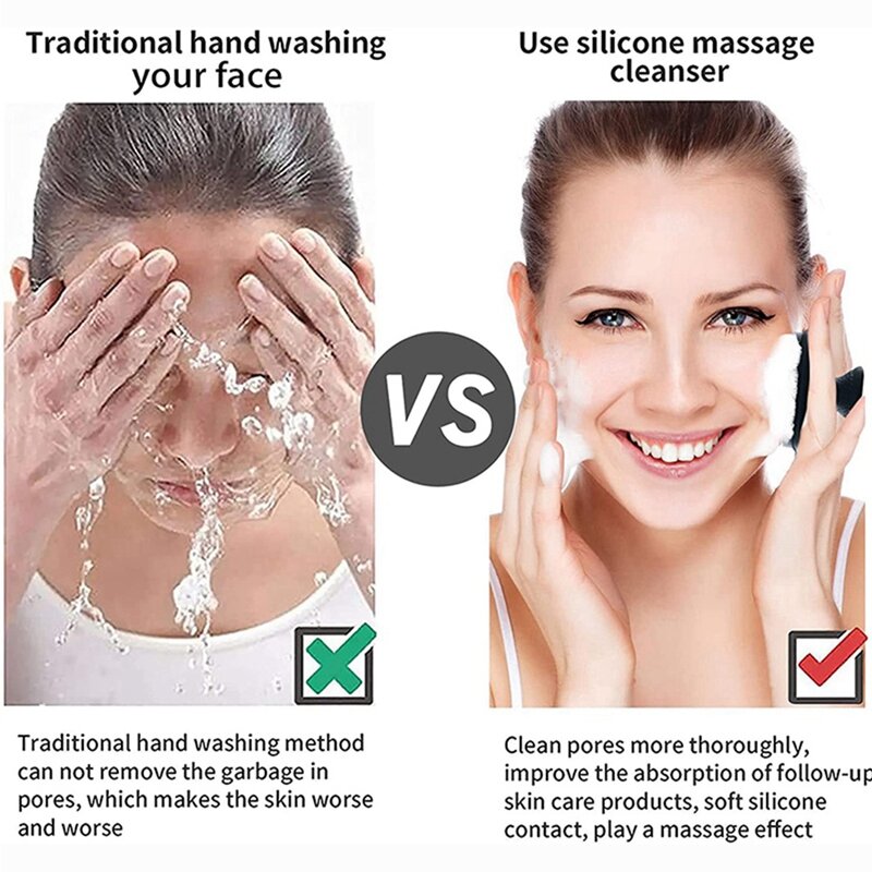 Silicone Face Scrubber,Gentle Exfoliator Face Massager,Removes Dead Dry Skin,Face Scrubber Bathroom Accessory