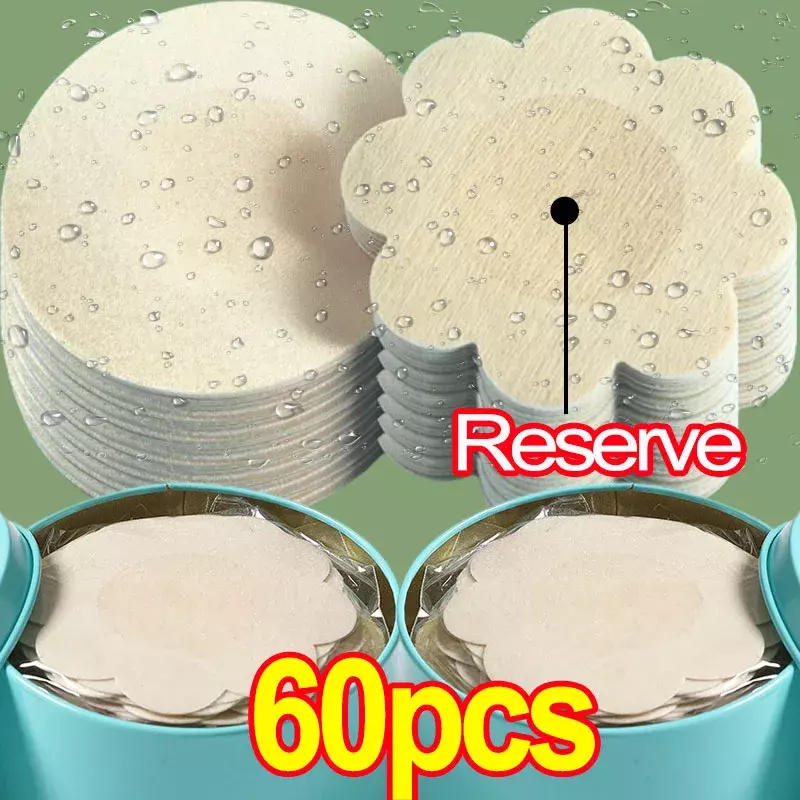60pcs/box Disposable Breast Invisible Petals Lift Tape on Bra Nipple Stickers Chest Adhesivo Bra Nipple Covers Accessories