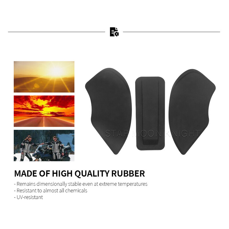 Almohadillas laterales para tanque de combustible de motocicleta, pegatinas protectoras, almohadilla de tracción de agarre de rodilla para BMW R nineT RnineT R nine T 2014-