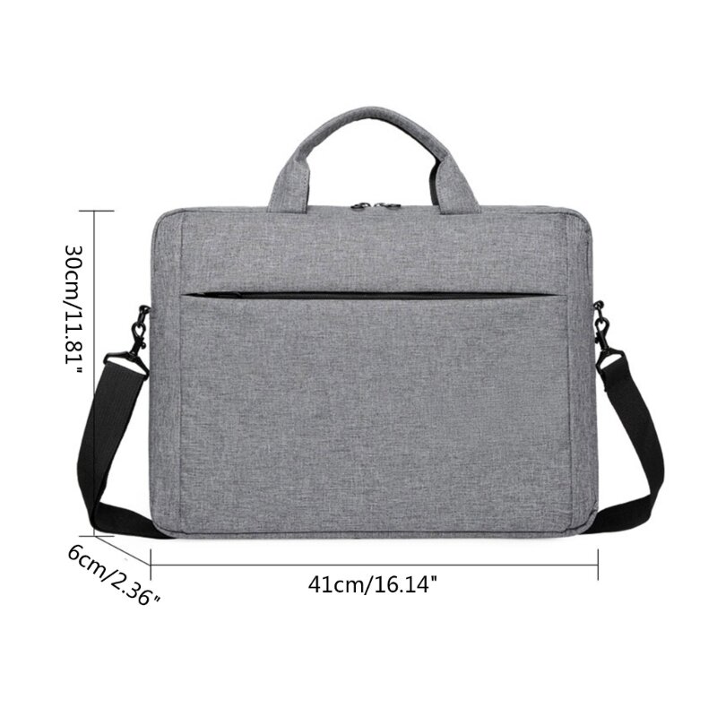Handbag Laptop Bag with Shoulder Strap Oxford Cloth Waterproof Tear Resistance Computer Pouch for Outdoor Traveling