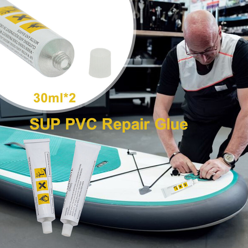 60ml PVC pita lem tiup perbaikan Kit perekat untuk renang kasur udara kolam perbaikan perahu mainan tiup Spa Kayak