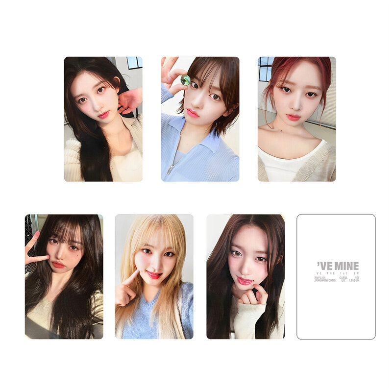 Kpop IVE 새로운 앨범 I'VE MINE 로모 카드, 귀여운 아이돌 사진 인쇄 카드, 팬 컬렉션, 가방 당 6 개