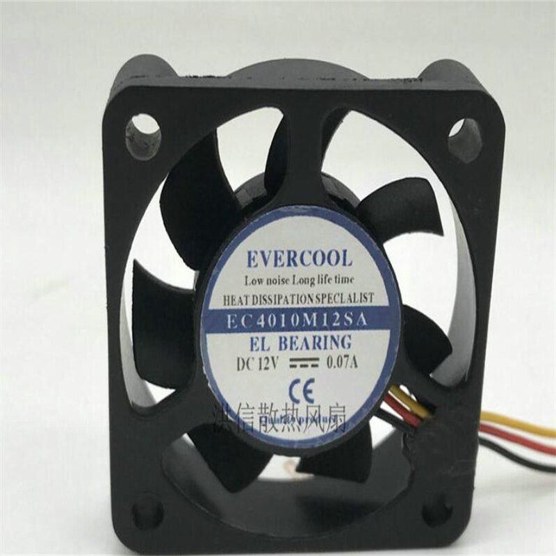 Трехпроводной бесшумный охлаждающий вентилятор ЦП EC4010M12SA 4010 12 В А