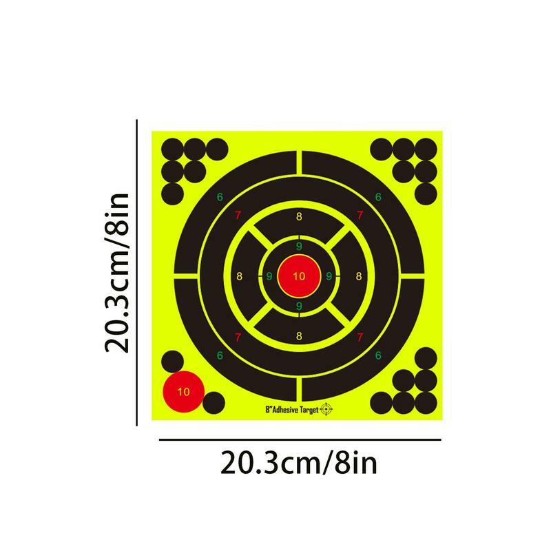 Fluorescent Target Paper Launch Target Launch Stickers Practice Reactive Sputtering Launch Rifles 8 Inch Stickers For Adult Kids