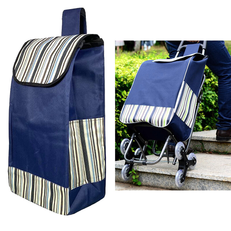 Shopping Cart Bag Grocery Shopping Trolley Oxford Cloth Hand Trolley Thickened Strong Urable Shopping Bag