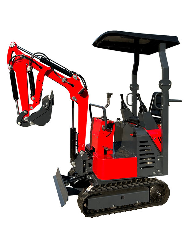Rubber track excavator micro bagger 1ton 1.2ton 1.5ton 1.7ton mini excavator with Hydraulic pilot operation choose
