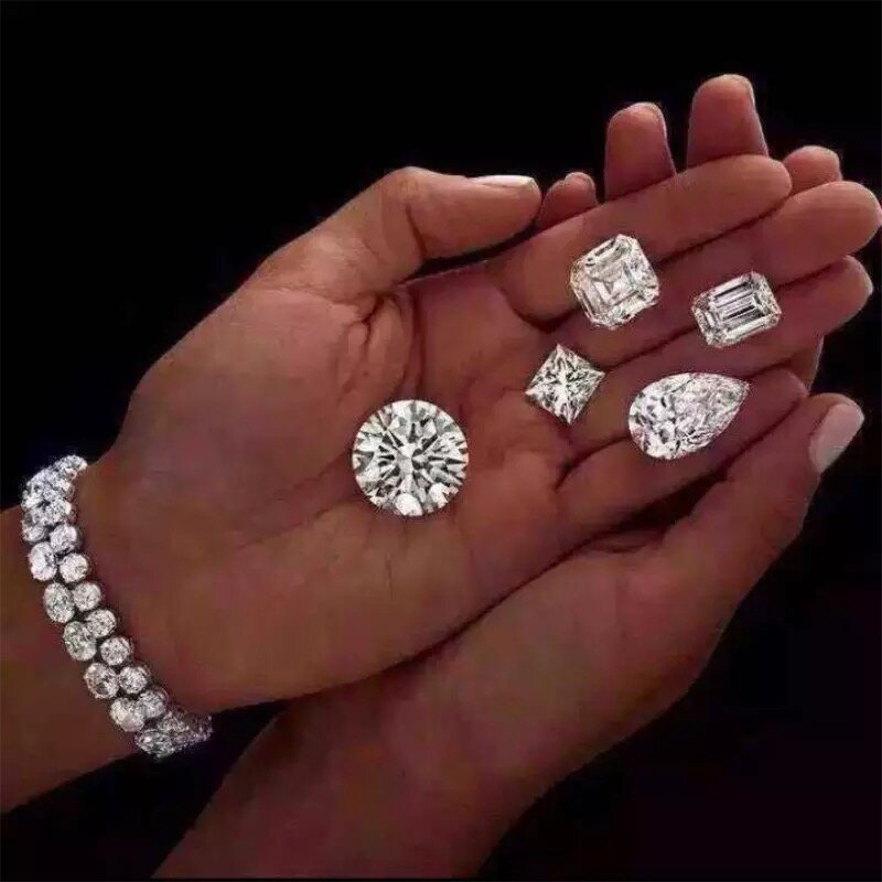 Original Oval Simulierte Diamant Hochzeit Engagement Cocktail Frauen 100% 925 Sterling Silber Ringe Finger Edlen Schmuck Großhandel