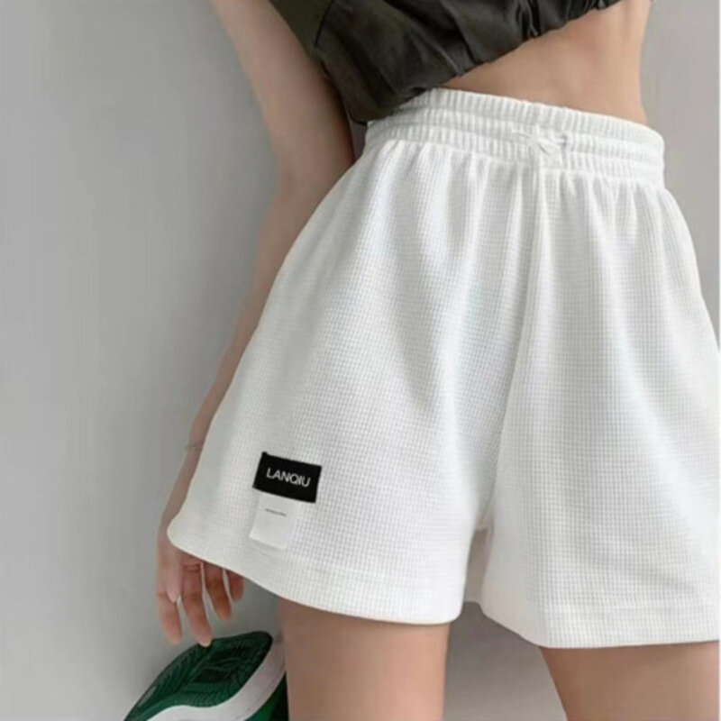2024 nuovi comodi pantaloncini sportivi larghi alla moda da donna elastici larghi casuali caldi che dimagriscono alti dritti corti casuali per la casa