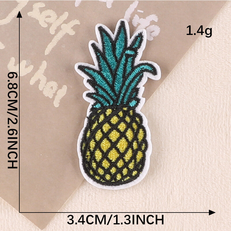 DIY Stickerei Stoff Patches für Kleidung Hut Hosen Tasche Jean schnelle Eisen Aufkleber Etikett Pommes Frites Emblem Abzeichen Ananas Burger