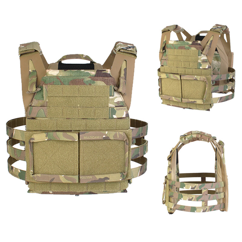 Tactical Airsoft Vest, Tactical Equipment with Vest Shoulder Pads & Side Panels, Suitable For Paintball, War Games, Hunting, Etc