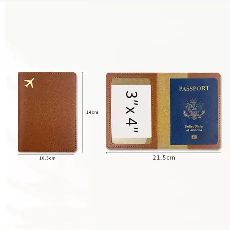 PU couro passaporte capa para homens e mulheres, caso titular do cartão de crédito, carteira de negócios, bolsa de viagem, moda