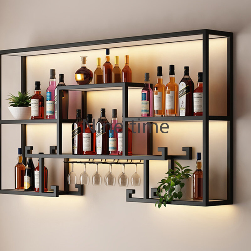 Steunpilaren Minimalistische Bar Kast Sets Liquor Woonkamers Keukens Wijnrekken Moderne Europese Barra De Vino Meubels Vervaardigd