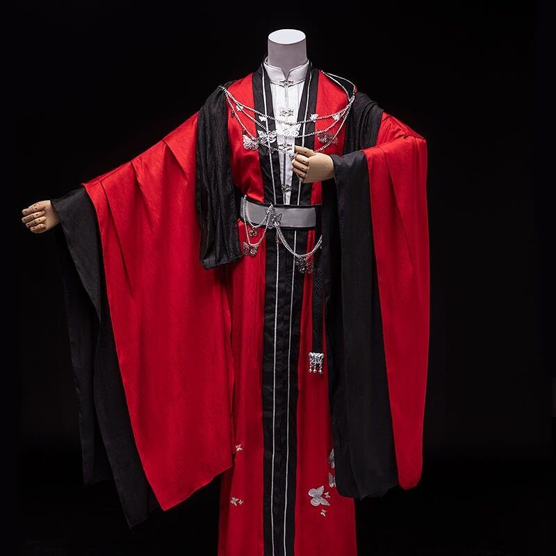 Tgcf Tian Guan Ci Fu Huacheng Cosplay Kostuum Guiwang Huacheng Han Stijl Kleding Sanlang Rode Hanfu Jurk Chinese Kostuum