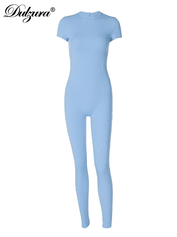 Dulzura-بدلة رياضية قصيرة الأكمام للنساء ، بذلة يوغا على شكل جسم ، ملابس أحادية اللون ، أطقم تمارين رياضية ، بيع بالجملة ، الصيف