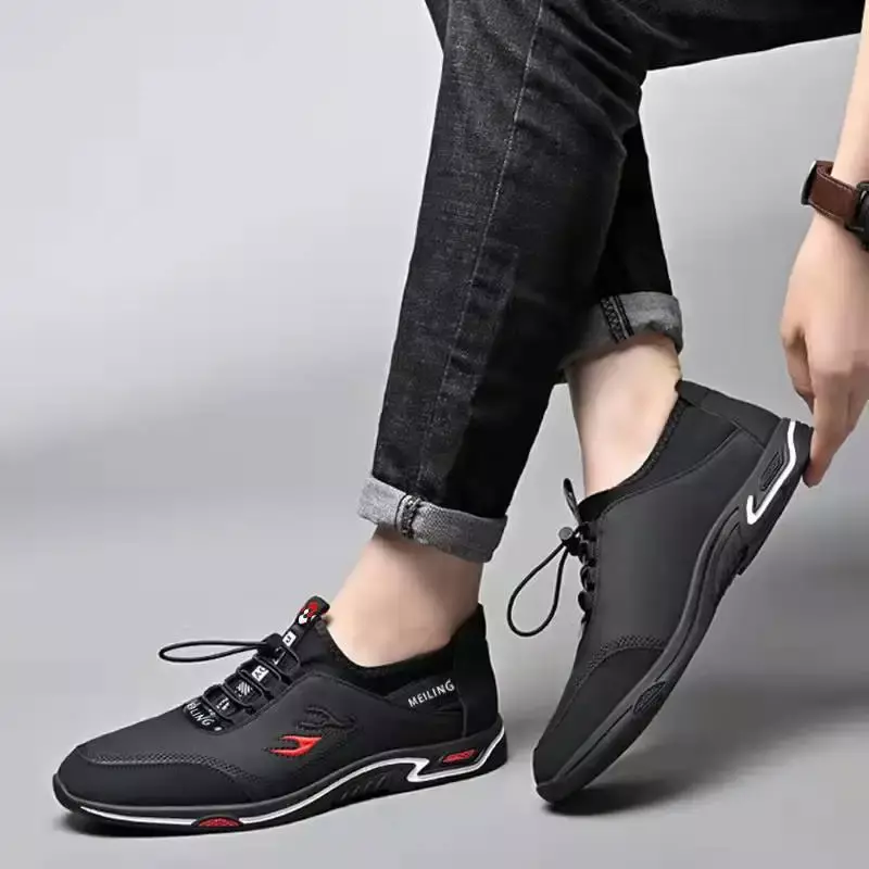 Zapatos de negocios e informales para hombre, zapatillas deportivas clásicas de suela suave, transpirables y altas, a la moda, novedad de 2024
