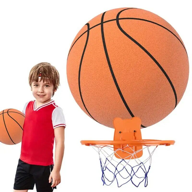 Balle de basket-ball rebondisnoyaux et silencieuse d'intérieur, balle en mousse souple, jouet de sport