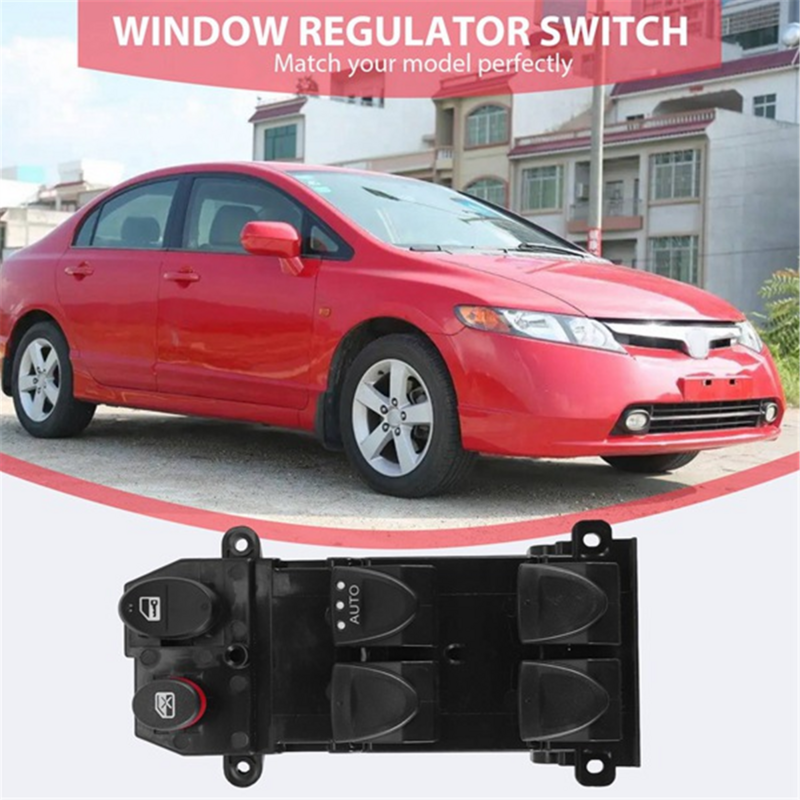 Untuk Honda Civic 2006-2010 kontrol elektrik Master pengangkat daya sakelar jendela Switch rrhd